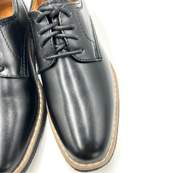 Deer Stags Boys Kids Zander Black Faux Vegan Leather Oxford Derby Dress Shoes 13 - Picture 6 of 14